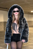 TOXIIC Miss Me Cropped Fur Coat