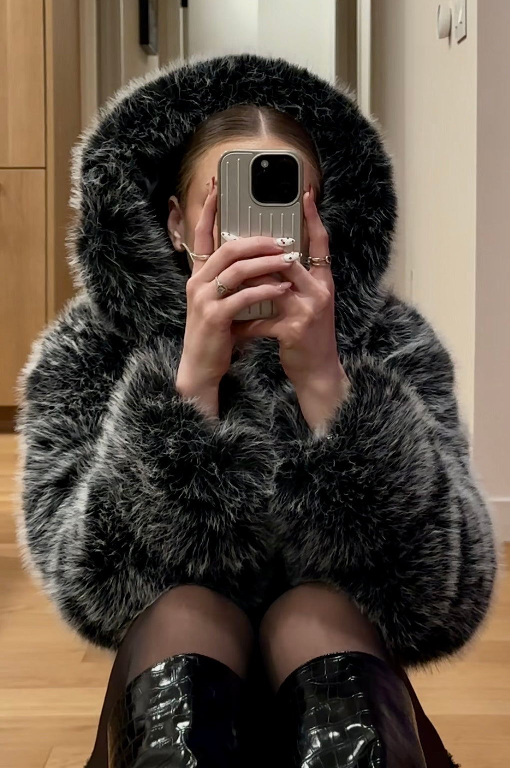 TOXIIC Miss Me Cropped Fur Coat