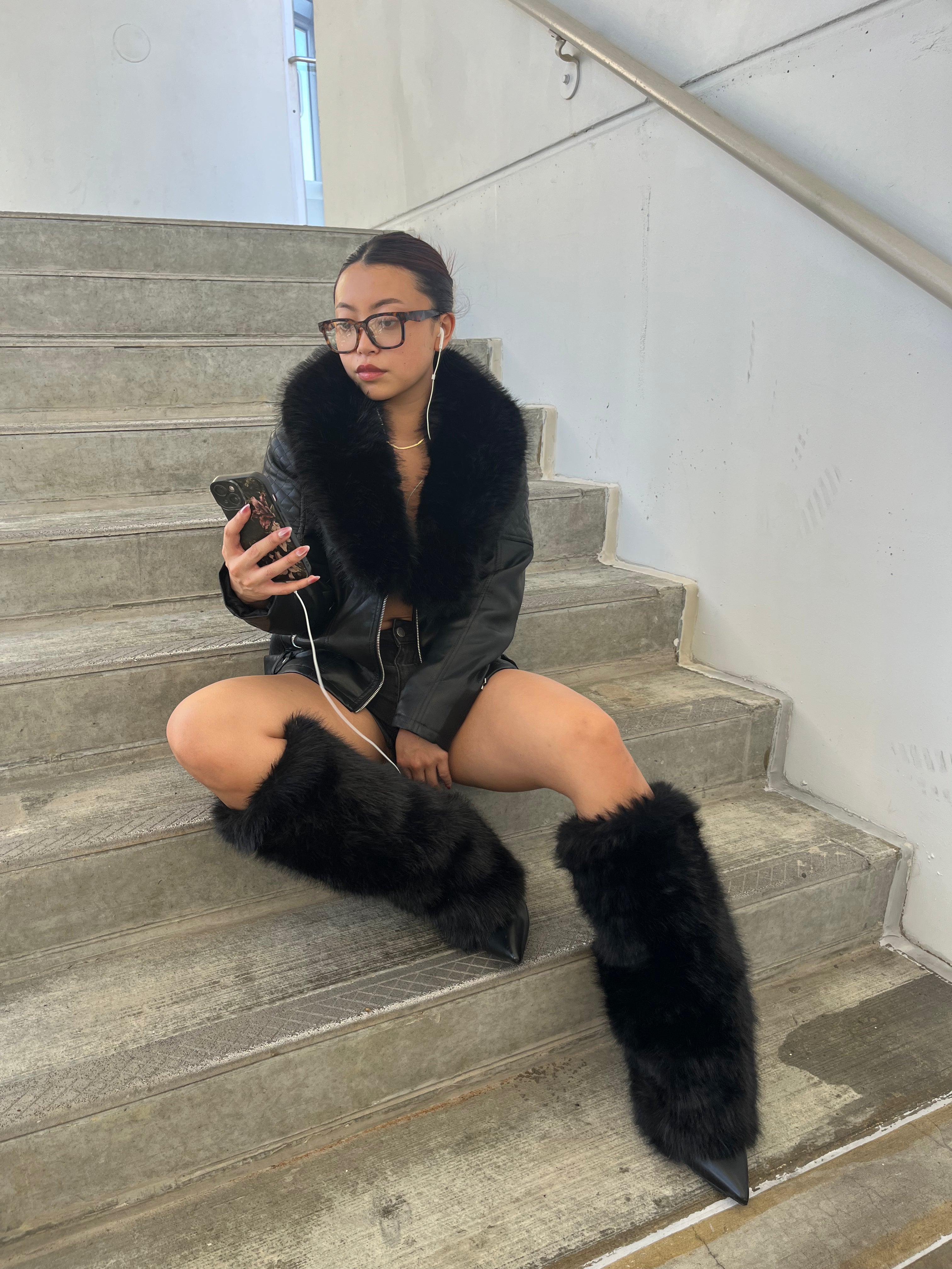 Leather Fur Jacket
