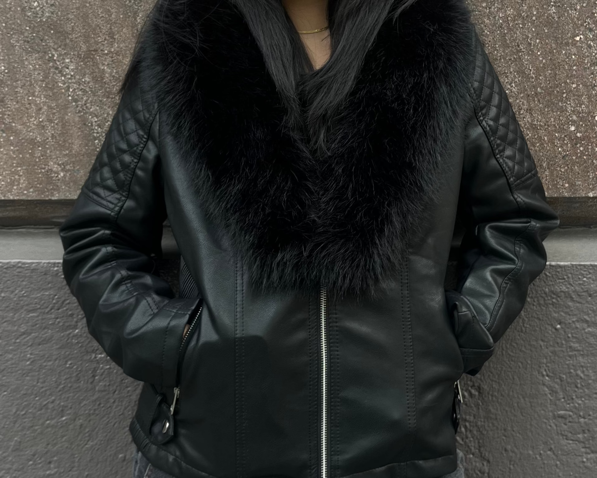 TOXIIC Dark & Sexy Leather Fur Jacket
