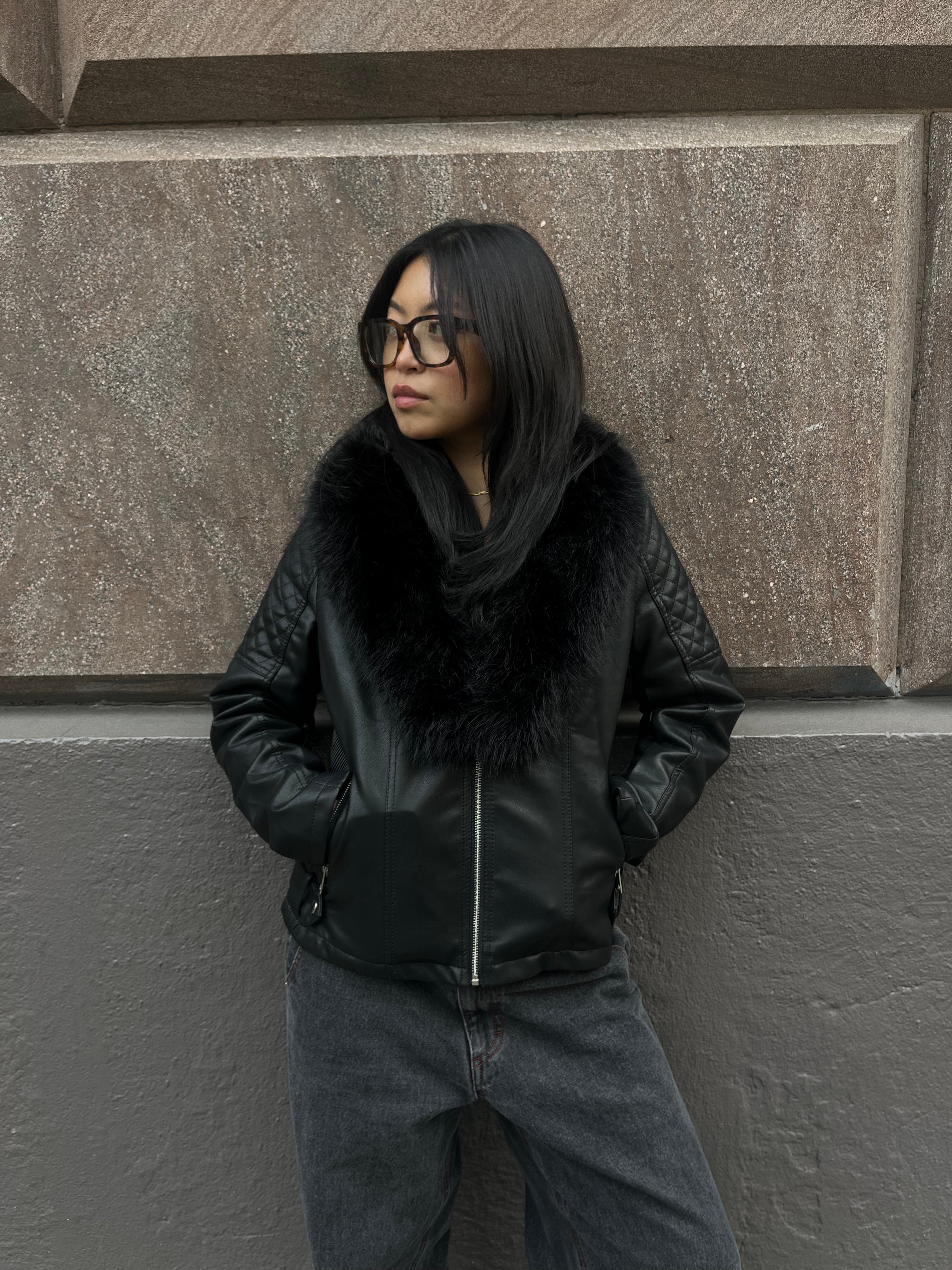 TOXIIC Dark & Sexy Leather Fur Jacket