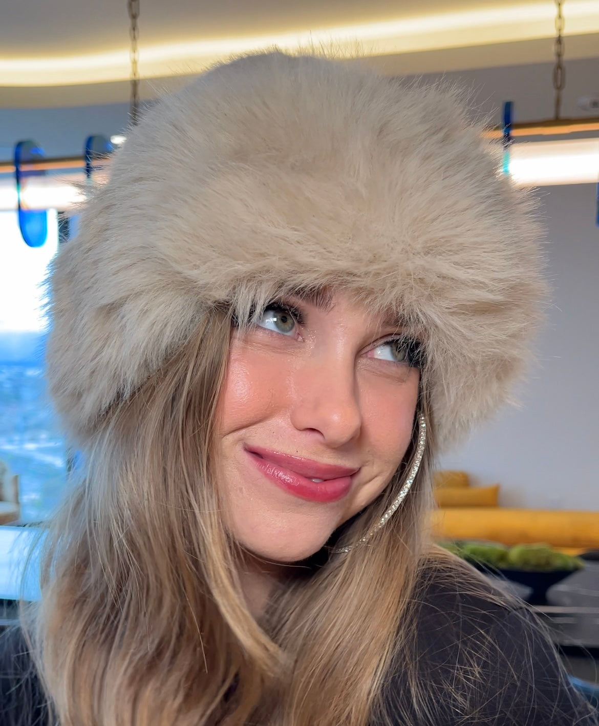 TOXIIC Flirty Fur Hat Beige