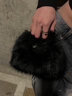 TOXIIC Doll Fur Mini Bag Black