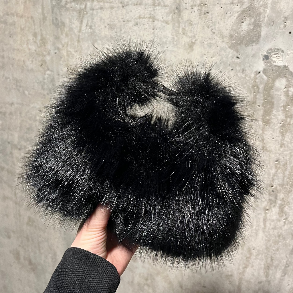 TOXIIC Doll Fur Mini Bag Black