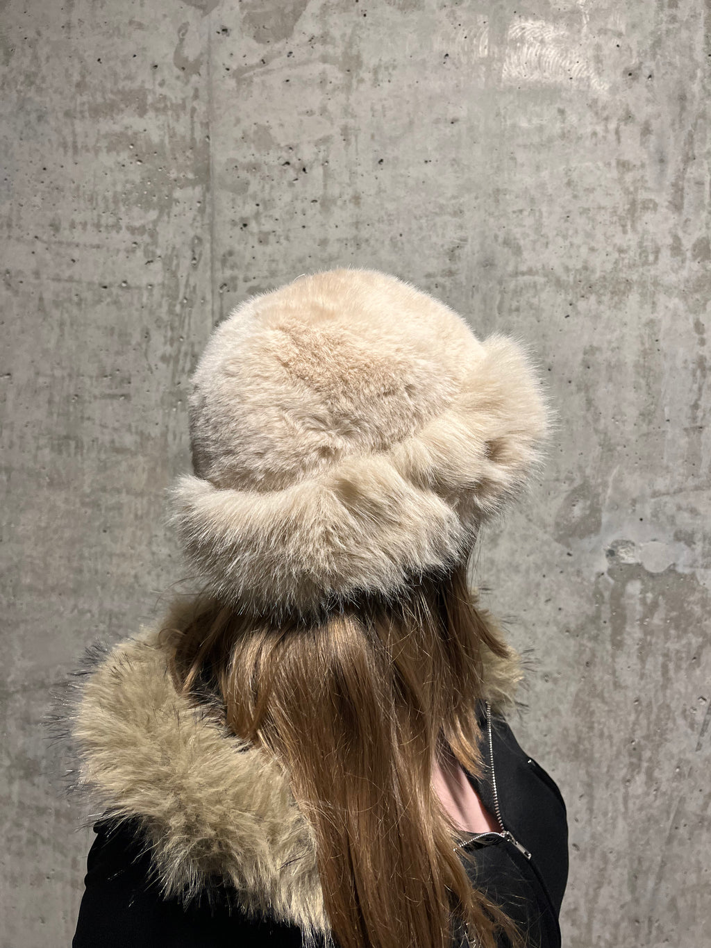 TOXIIC Flirty Fur Hat Beige