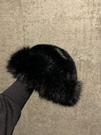 TOXIIC Flirty Fur Hat Black