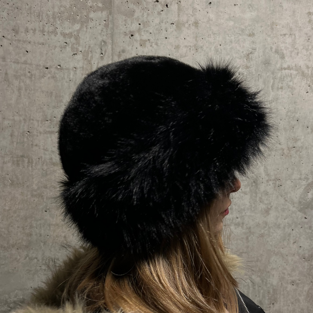TOXIIC Flirty Fur Hat Black