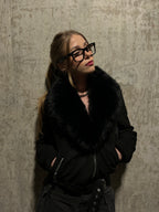 TOXIIC Midnight Suede Fur Jacket