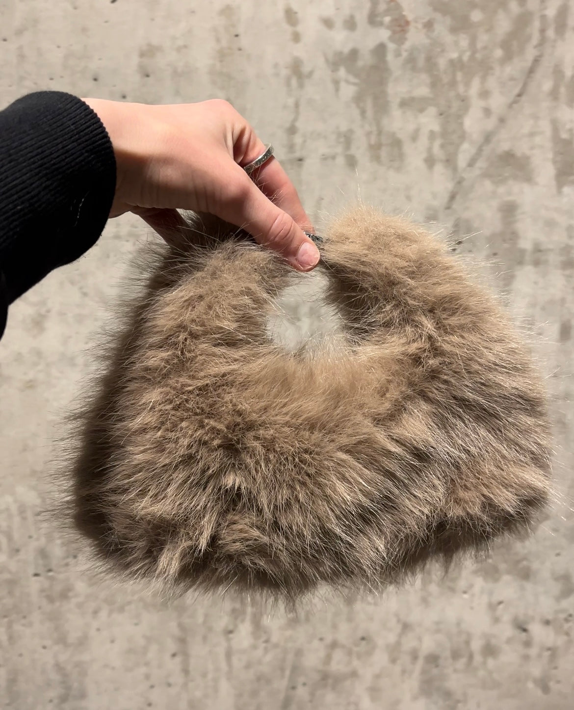 TOXIIC Doll Fur Mini Bag Beige