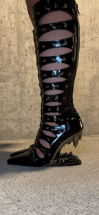 Savage Teeth Knee High Boots