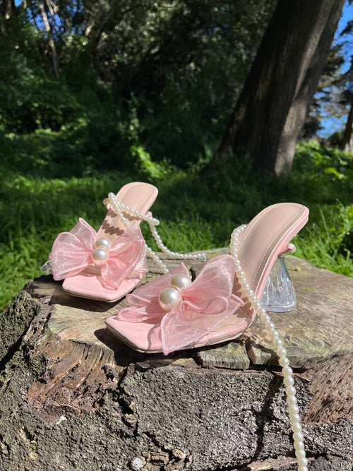Enchanted Pearl Bow Heels