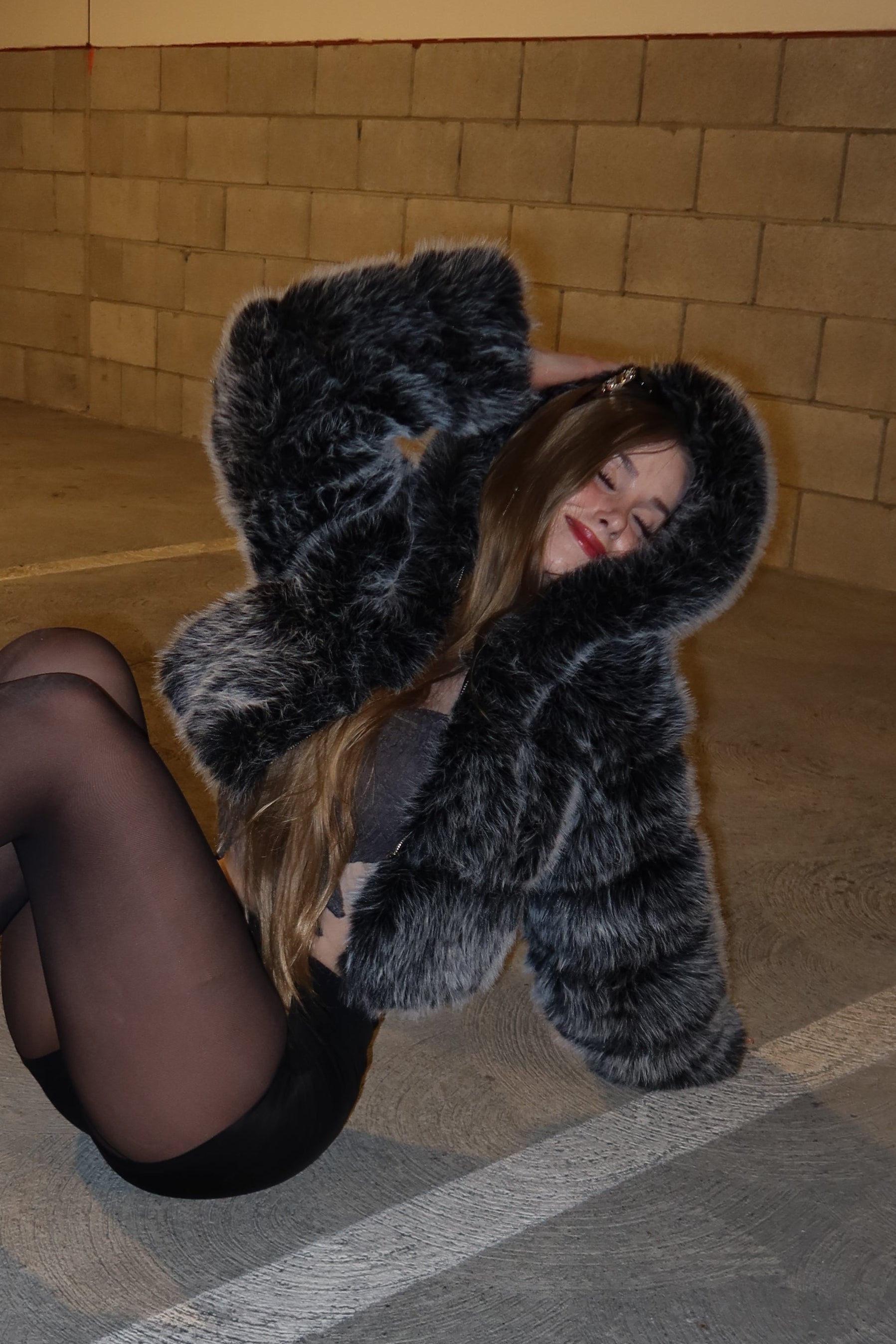 TOXIIC Miss Me Cropped Fur Coat