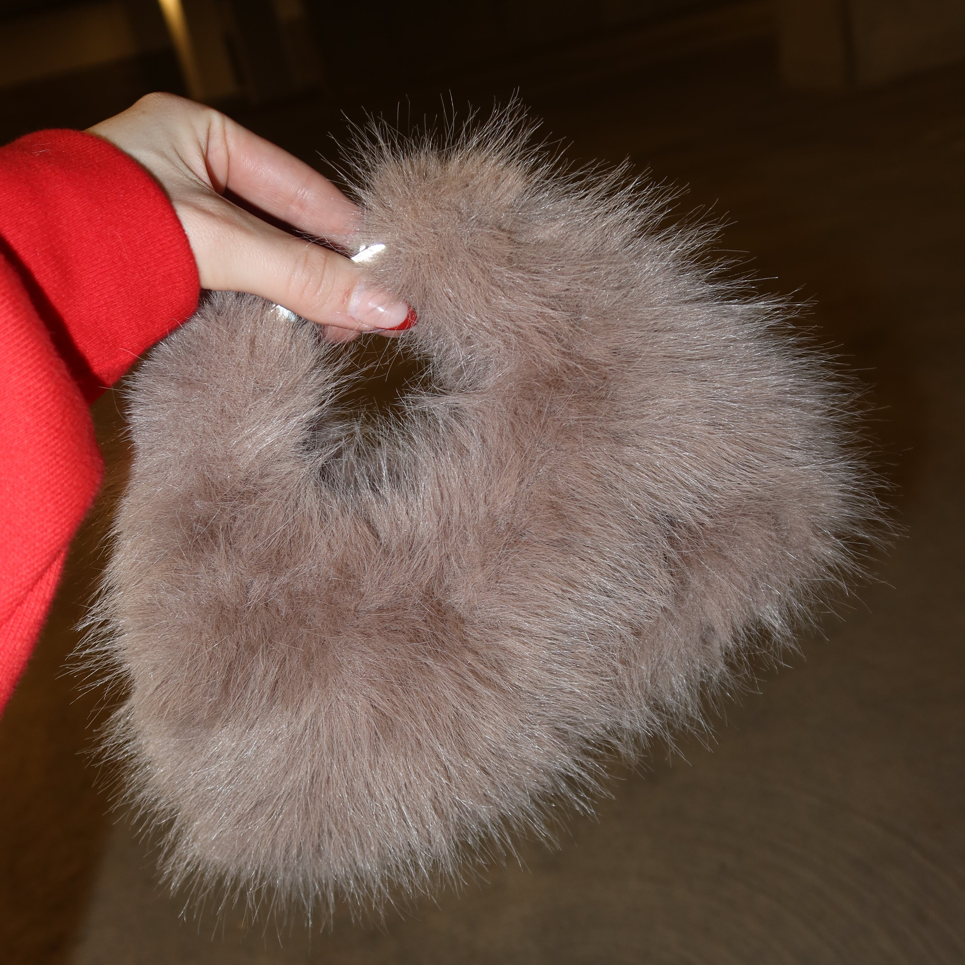 TOXIIC Doll Fur Mini Bag Beige