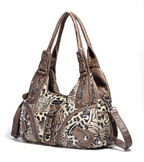 Y2K Small Animal Print Bag Beige