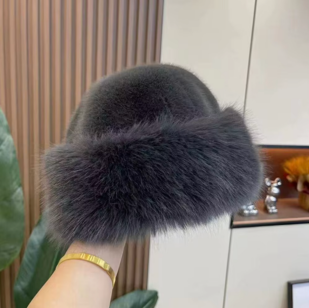 TOXIIC Flirty Fur Hat Black