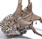 Y2K Small Animal Print Bag Beige