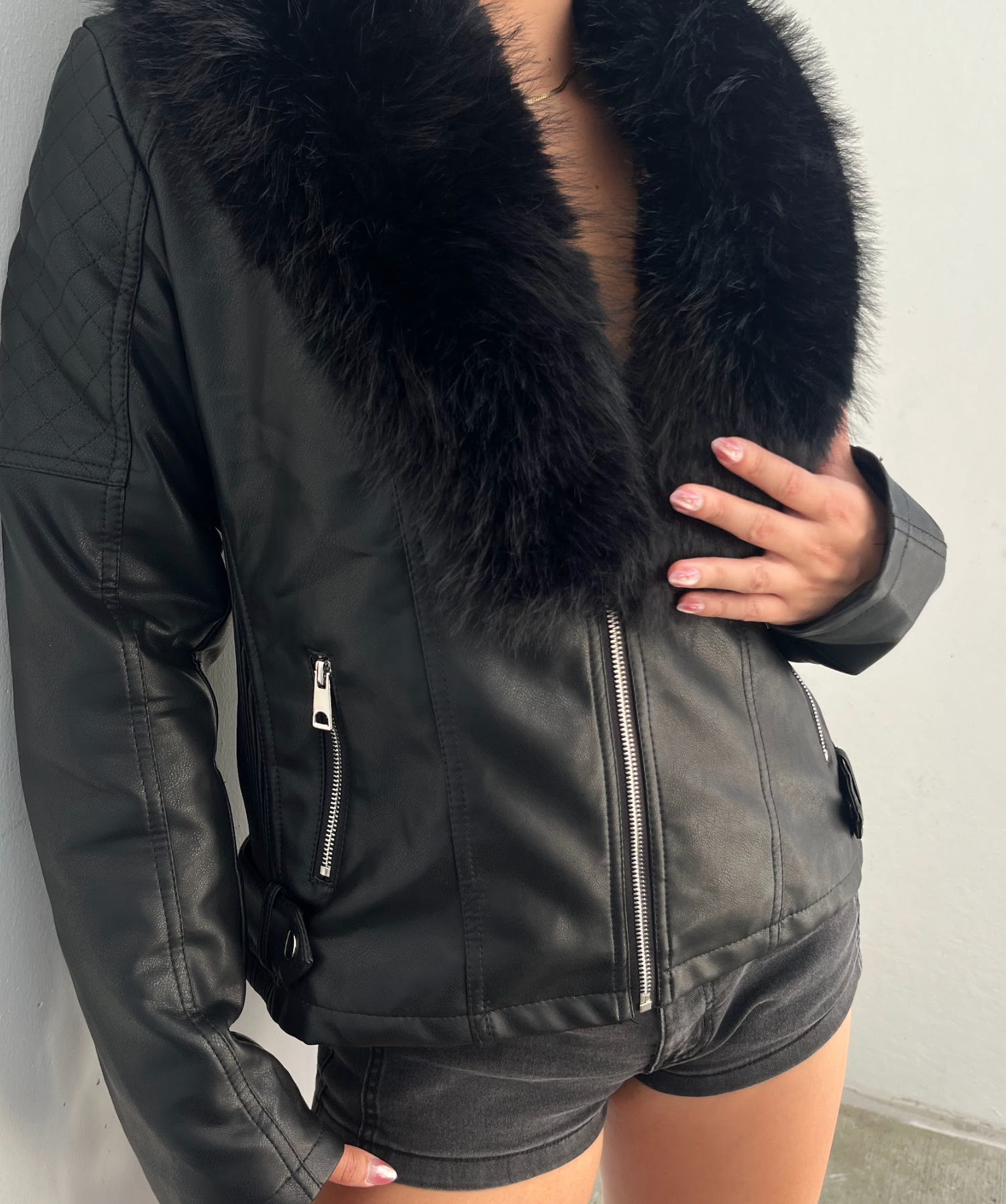 Leather Fur Jacket