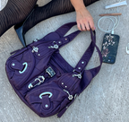 Y2K Small Bag Purple Leather
