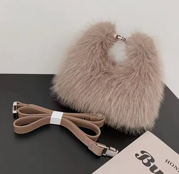 Fur Mini Bag Beige