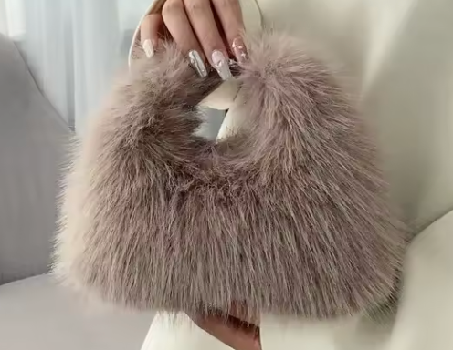 Fur Mini Bag Beige