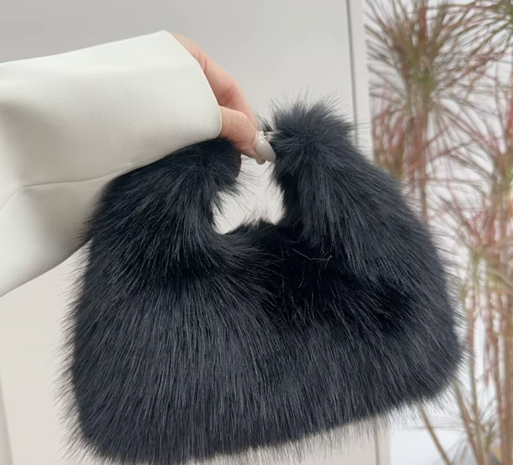 Fur Mini Bag Black