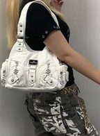 Y2K Small Bag White Leather