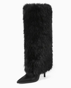 TOXIIC Heartless Fur Boots Black