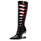 Savage Teeth Knee High Boots