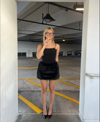 TOXIIC Wild Nights Fur Mini Skirt Black